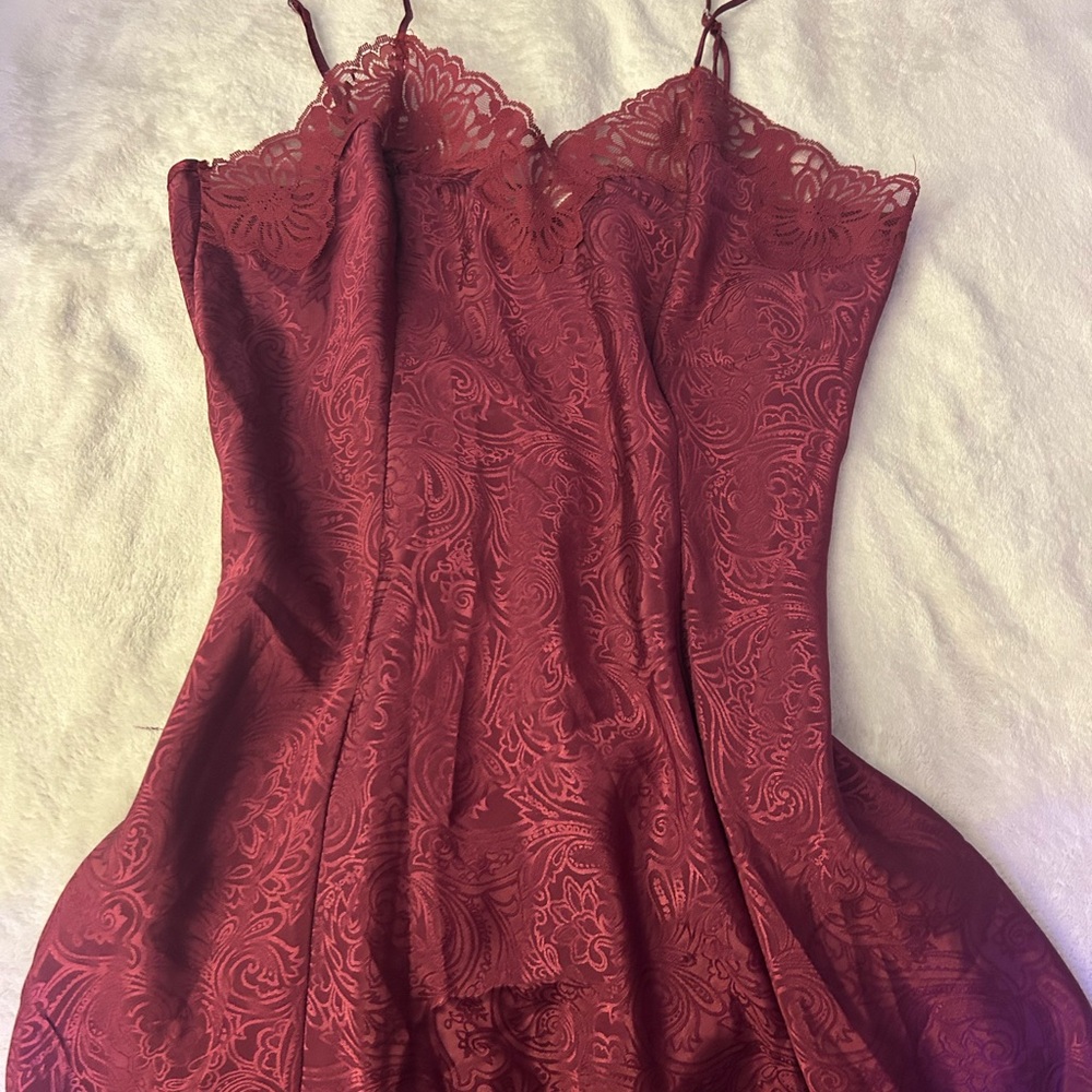 Adonna Red Chemise Satin Sparkle
